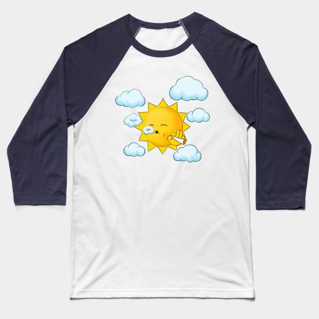 Stoner Sun Baseball T-Shirt by mivatank